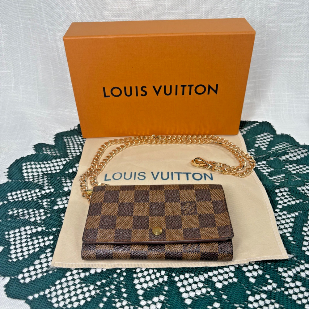 Louis Vuitton LV Bifold Wallet Zippy Portefeuille Tresor Brown Damier Ebene COA